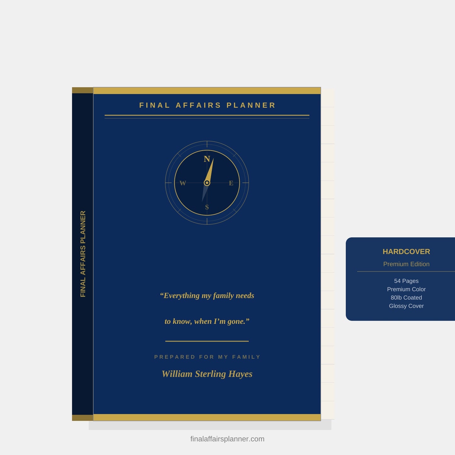 Final Affairs Planner- Premium Hardcover Edition