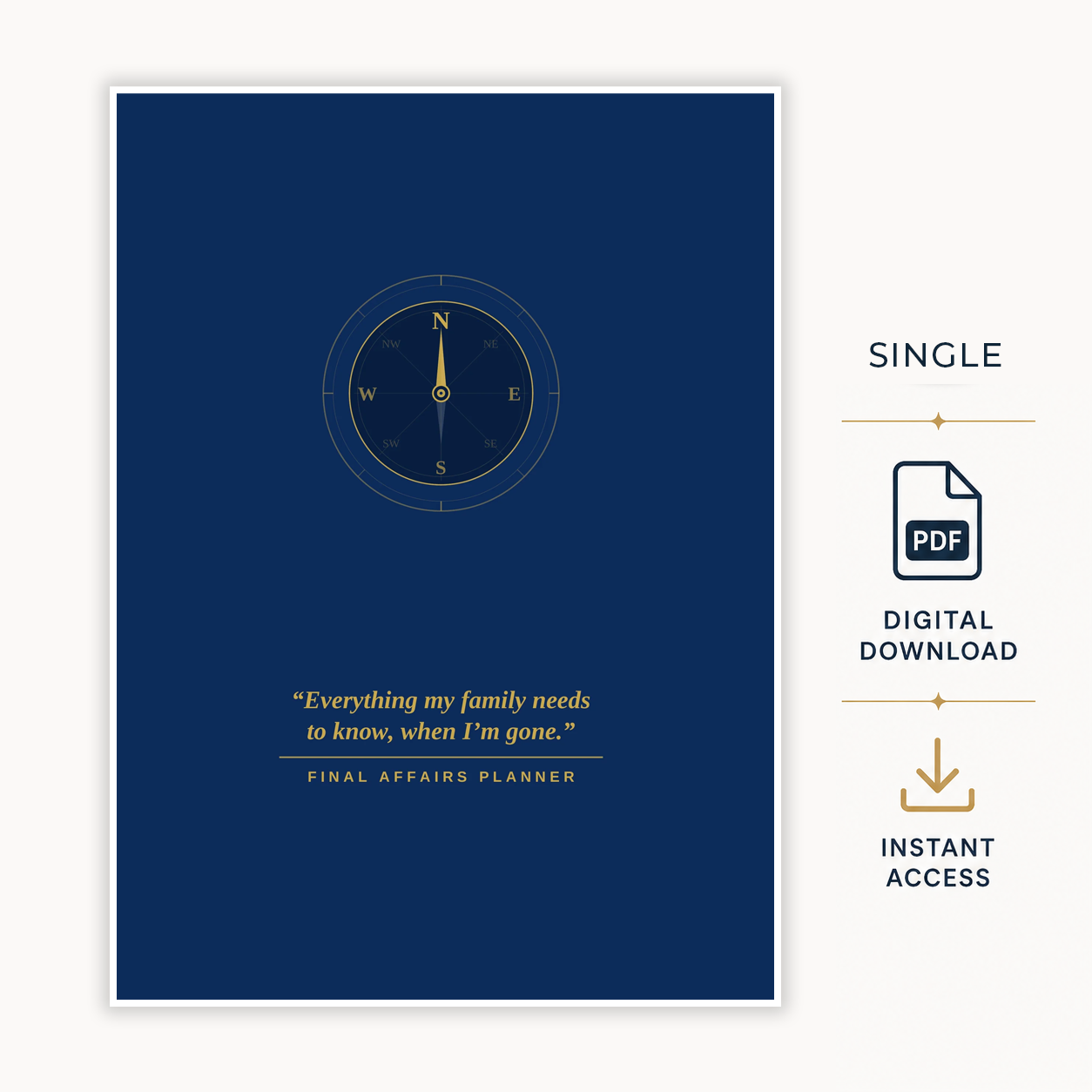 Final Affairs Planner — Individual Edition (Fillable PDF)