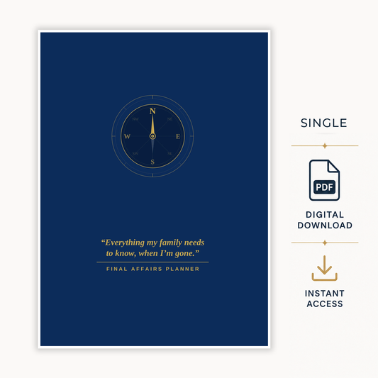 Final Affairs Planner — Individual Edition (Fillable PDF)